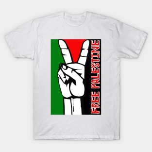 Free Palestine Peace Sign T-Shirt